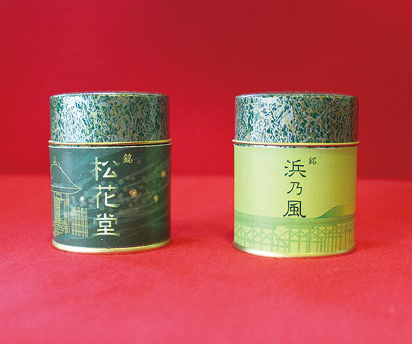 Famous matcha brands Shokado and Hamanokaze