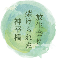 放生会に架けられた神幸橋