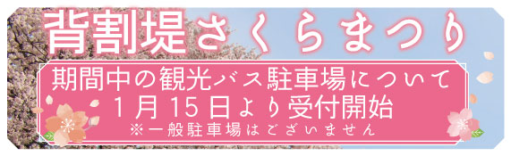 令和６年背割堤さくらまつりバス駐車場予約