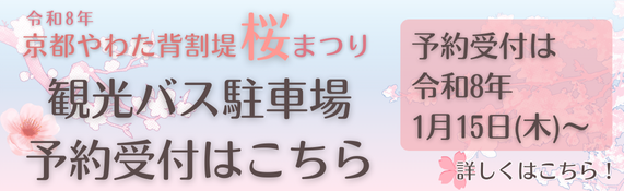 令和8年京都やわた背割堤さくらまつりバスの受付
